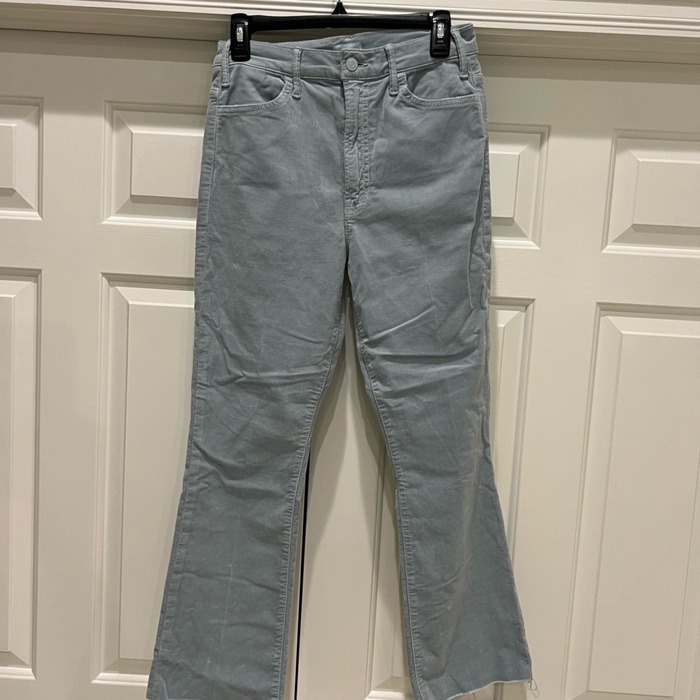 MOTHER Gray Flare Wide Leg Jeans